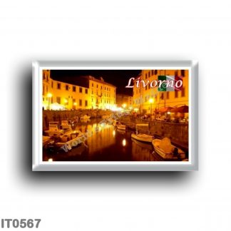 IT0567 Europe - Italy - Tuscany - Livorno - Fosso Reale by Night