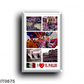 IT0675 Europe - Italy - Tuscany - Siena - Piazza del Campo - The Palio - I Love
