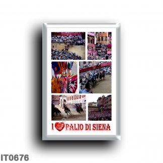 IT0676 Europe - Italy - Tuscany - Siena - Piazza del Campo - The Palio - I Love