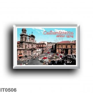 IT0506 Europe - Italy - Sicily - Caltanissetta - Piazza Garibaldi year 1974