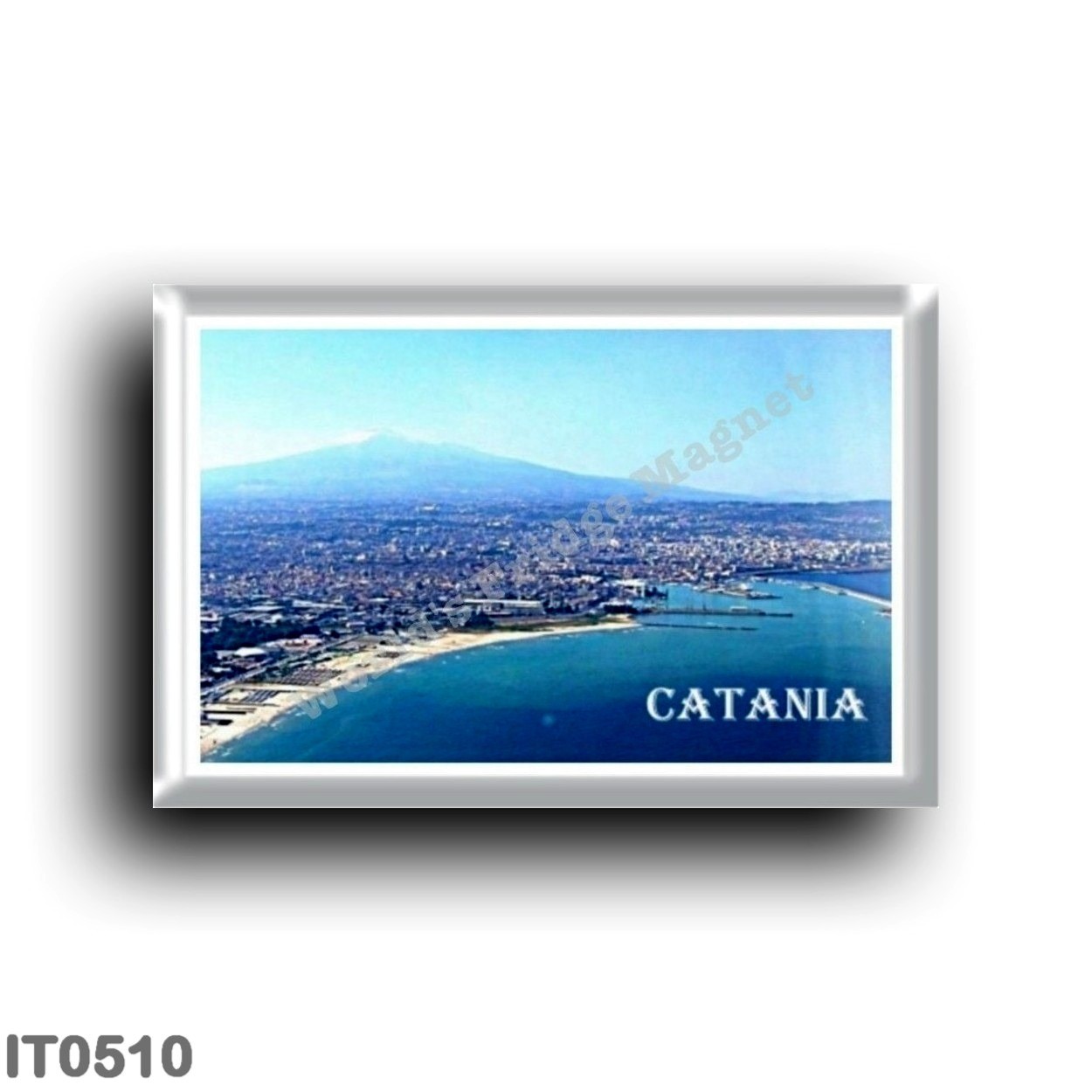 It Sicily Catania Beach Etna World S Fridge Magnet