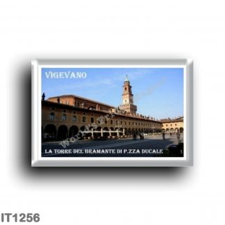 IT1256 Europe - Italy - Lombardy - Vigevano - Bramante Tower in Piazza Ducale