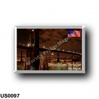 US0097 America - United States - New York City - Brooclyn Bridge by Night