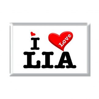 I Love LIA rectangular refrigerator magnet