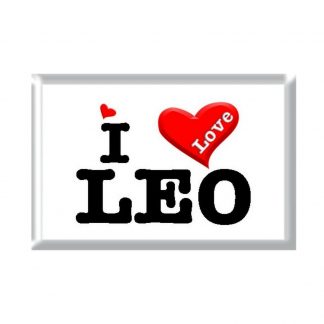 I Love LEO rectangular refrigerator magnet