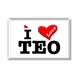 I Love TEO rectangular refrigerator magnet