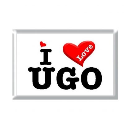 I Love UGO rectangular refrigerator magnet