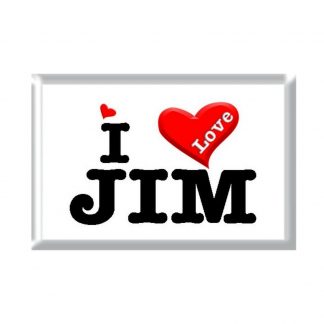 I Love JIM rectangular refrigerator magnet
