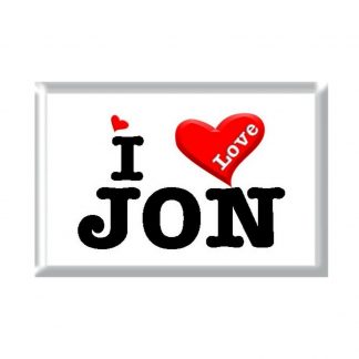 I Love JON rectangular refrigerator magnet