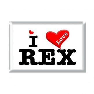 I Love REX rectangular refrigerator magnet