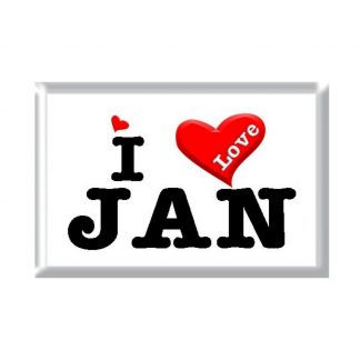 I Love JAN rectangular refrigerator magnet