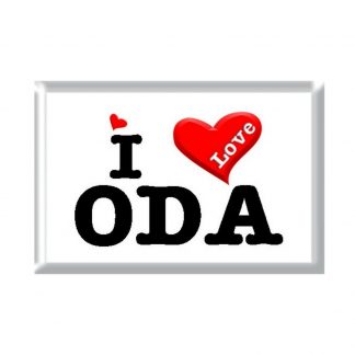 I Love ODA rectangular refrigerator magnet