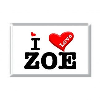 I Love ZOE rectangular refrigerator magnet