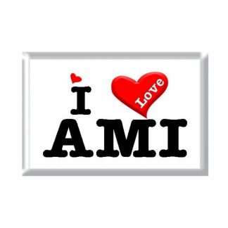 I Love AMI rectangular refrigerator magnet
