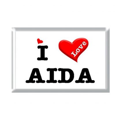 I Love AIDA rectangular refrigerator magnet
