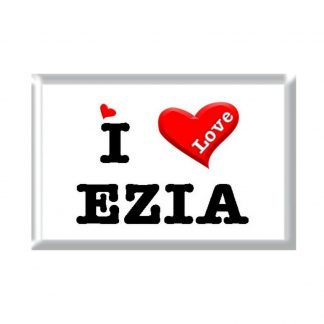I Love EZIA rectangular refrigerator magnet