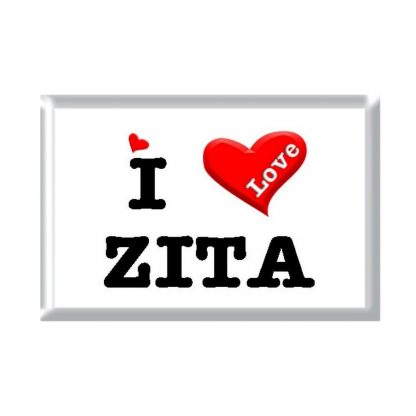 I Love ZITA rectangular refrigerator magnet