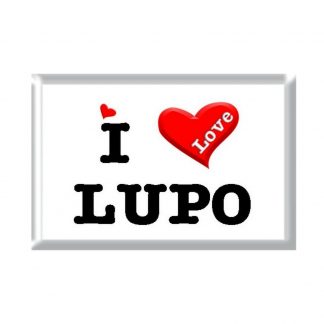 I Love LUPO rectangular refrigerator magnet