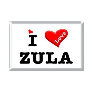 I Love ZULA rectangular refrigerator magnet