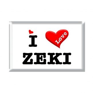 I Love ZEKI rectangular refrigerator magnet