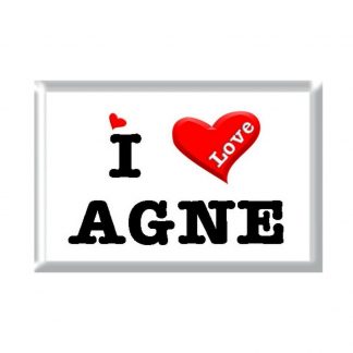 I Love AGNE rectangular refrigerator magnet