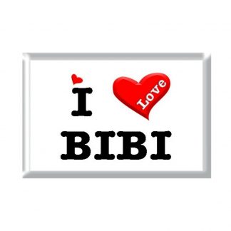 I Love BIBI rectangular refrigerator magnet