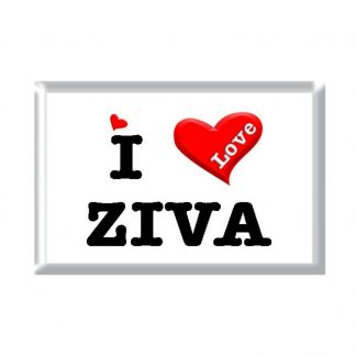 I Love ZIVA rectangular refrigerator magnet