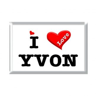 I Love YVON rectangular refrigerator magnet