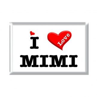 I Love MIMI rectangular refrigerator magnet
