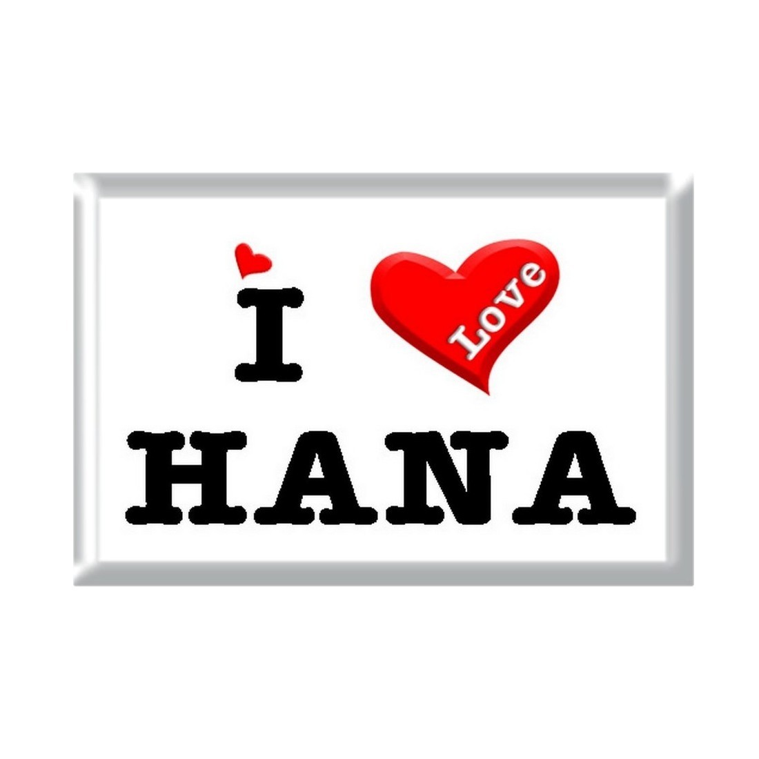 I Love HANA rectangular refrigerator magnet