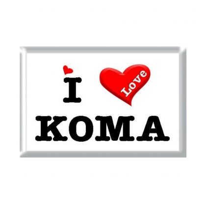 I Love KOMA rectangular refrigerator magnet