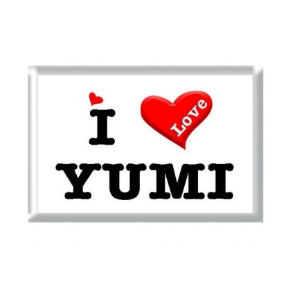 I Love YUMI rectangular refrigerator magnet