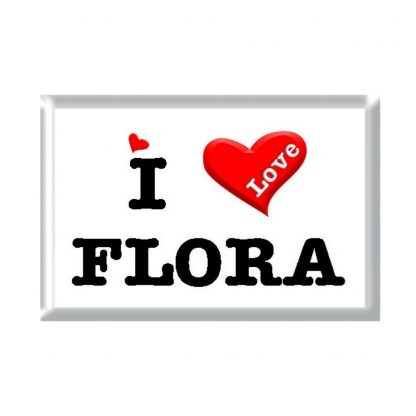 I Love FLORA rectangular refrigerator magnet