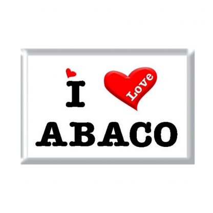 I Love ABACO rectangular refrigerator magnet