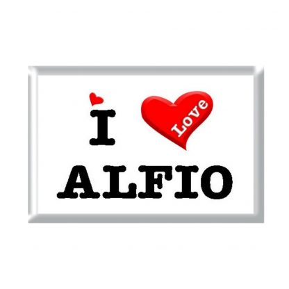 I Love ALFIO rectangular refrigerator magnet