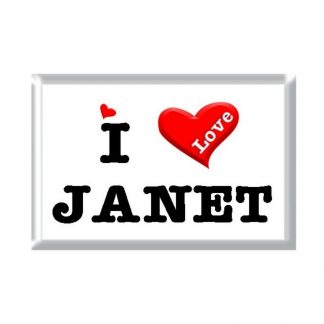 I Love JANET rectangular refrigerator magnet