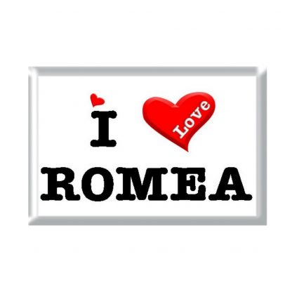 I Love ROMEA rectangular refrigerator magnet