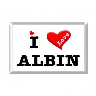 I Love ALBIN rectangular refrigerator magnet