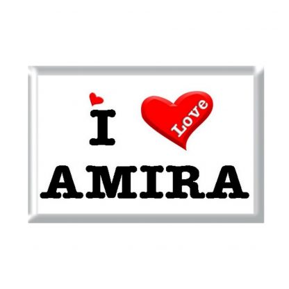I Love AMIRA rectangular refrigerator magnet