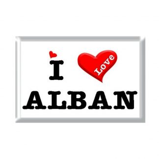 I Love ALBAN rectangular refrigerator magnet