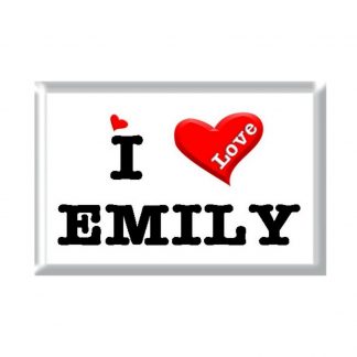 I Love EMILY rectangular refrigerator magnet