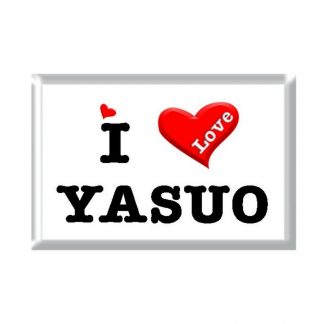 I Love YASUO rectangular refrigerator magnet