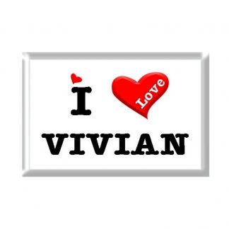 I Love VIVIAN rectangular refrigerator magnet