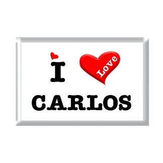 I Love CARLOS rectangular refrigerator magnet