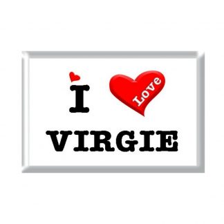 I Love VIRGIE rectangular refrigerator magnet