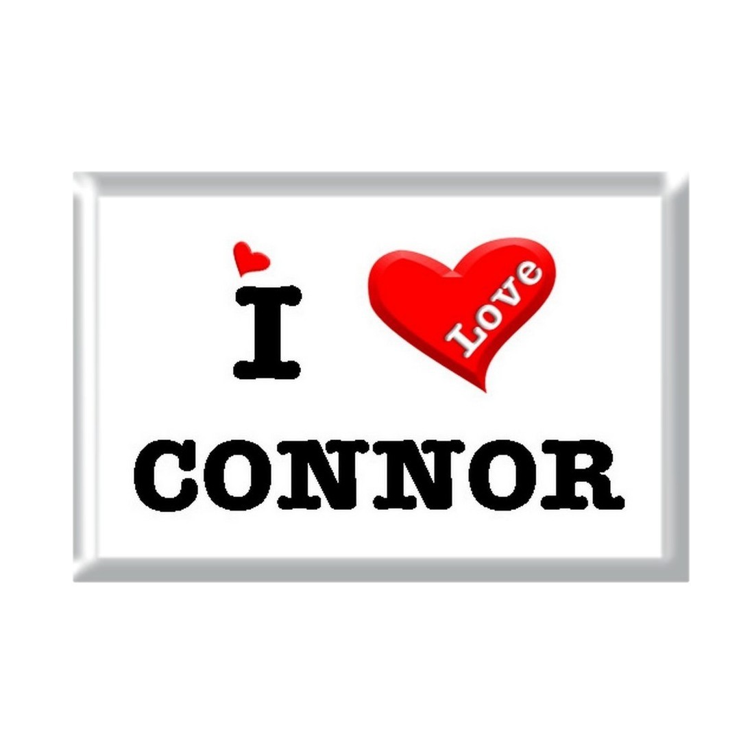 I Love CONNOR rectangular refrigerator magnet – Travels and Magnets