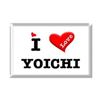 I Love YOICHI rectangular refrigerator magnet