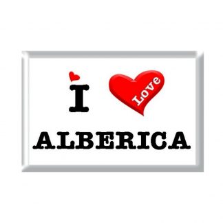 I Love ALBERICA rectangular refrigerator magnet