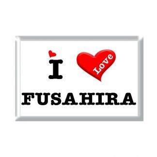 I Love FUSAHIRA rectangular refrigerator magnet