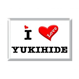 I Love YUKIHIDE rectangular refrigerator magnet